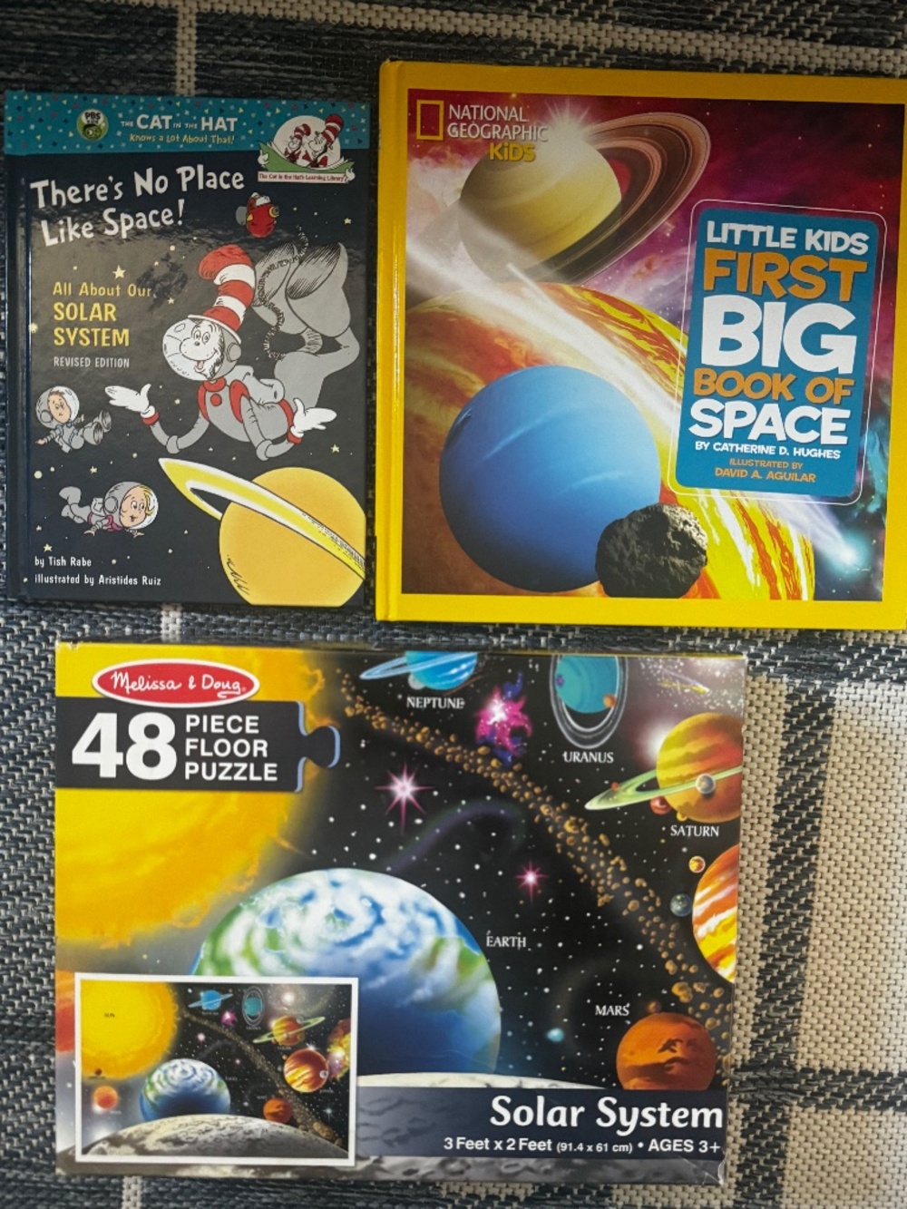 Kids Space & Solar System Learning Bundle | Books & Floor Puzzle